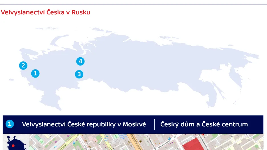 Velvyslanectví Česka a Ruska