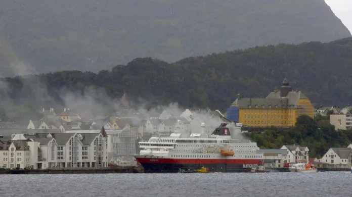 Požár na norském trajektu