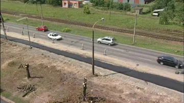 Rozestavěná silnice I/49 mezi Zlínem a Otrokovicemi