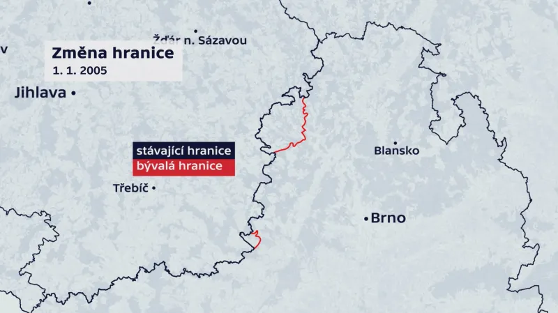 Změna hranic Jihomoravského kraje a Vysočiny v roce 2005