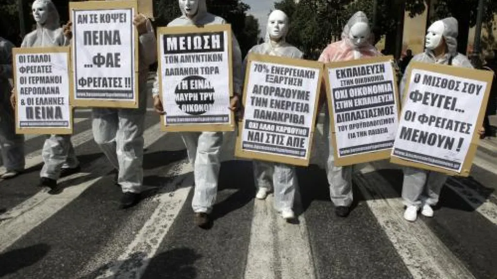 Protesty během řecké stávky