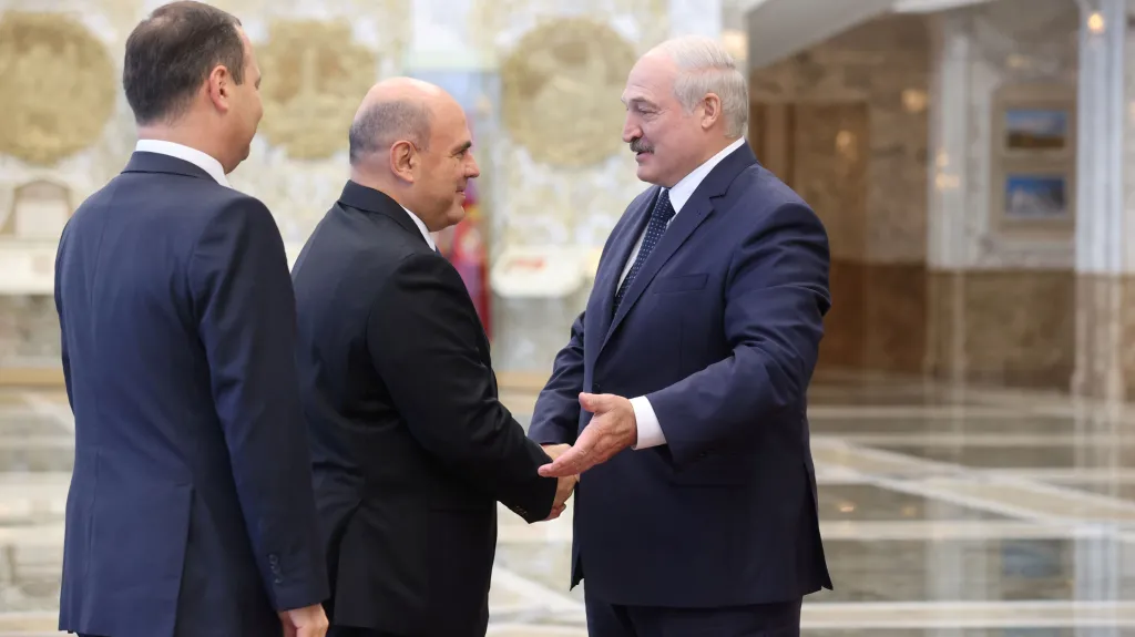 Michail Mišustin a Alexandr Lukašenko