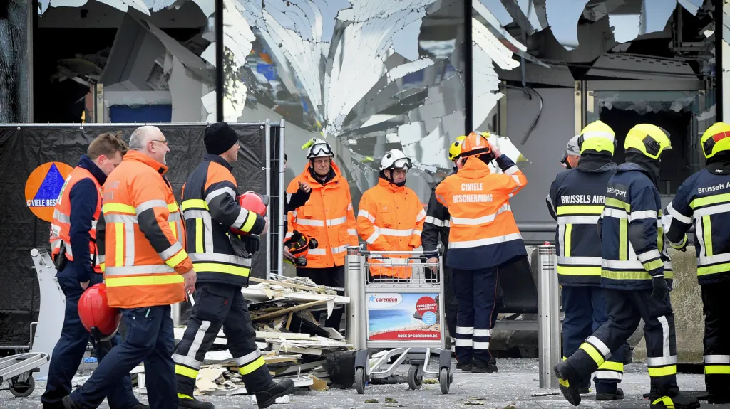 Bruselské letiště Zaventem po úterních explozích