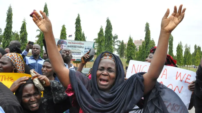 Demonstrace za propuštění unesených Nigerijek