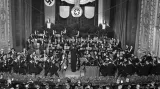 Koncert České filharmonie v Národním divadle za řízení Rafaela Kubelíka k 5. výročí volby státního prezidenta Emila Háchy (28. 11. 1943).