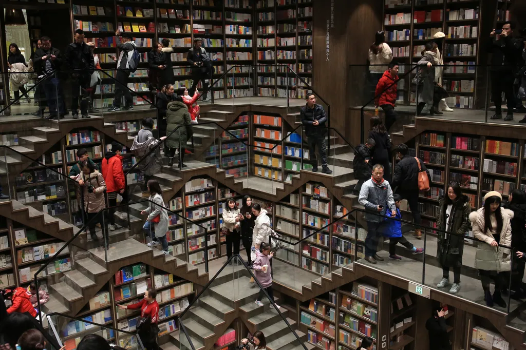 Nově otevřené knihkupectví v čínském městě Čchung-čching