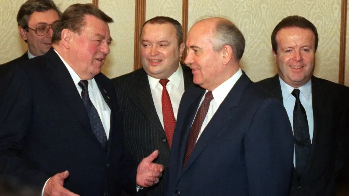 Franz Josef Strauss a Michail Gorbačov