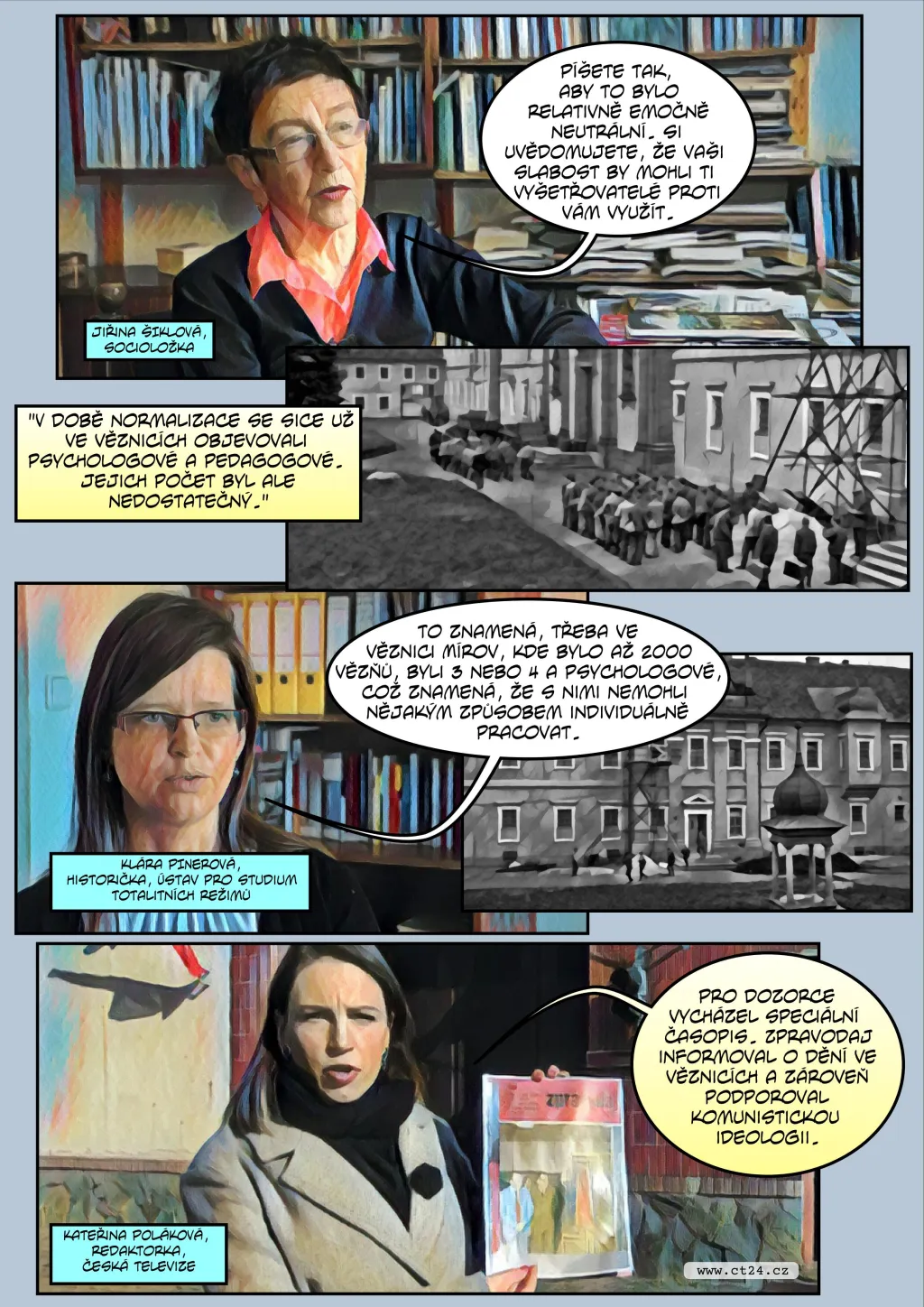 Komiks: Vězeňství v dobách normalizace