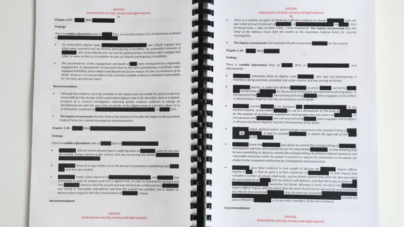 Australská vyšetřovací zpráva