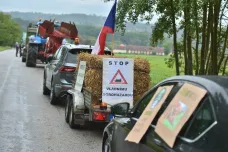 Protestující zemědělci vyrazili s traktory na silnice. Vadí jim Zelená dohoda i dotační politika