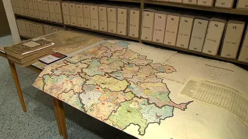 Katastrální mapa v národním archivu