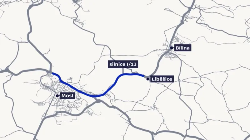 Od Mostu k Liběšicím u Bíliny se má jezdit až 110 km/h