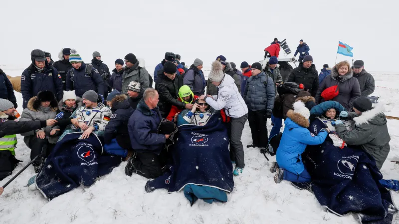 Kosmonauti po návratu z ISS