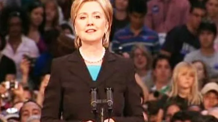 Hillary Clintonová oficiálně ukončila svou volební kampaň v prezidentských volbách v roce 2008.