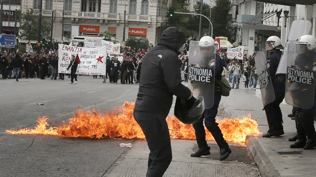 Demonstrace v Aténách