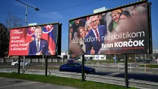 Předvolební billboardy Petera Pellegriniho a Ivana Korčoka