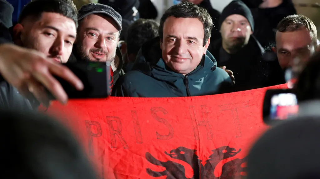 Lídr opozičního hnutí Sebeurčení a bývalý kosovský premiér Albin Kurti