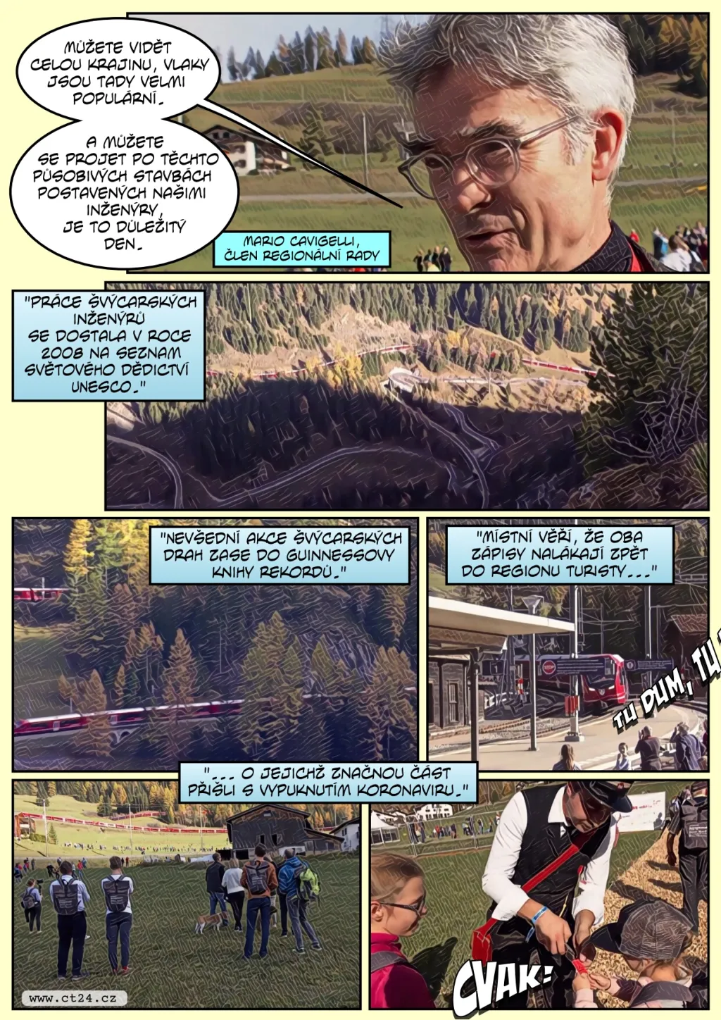 Dvoukilometrový vlak ve Švýcarsku