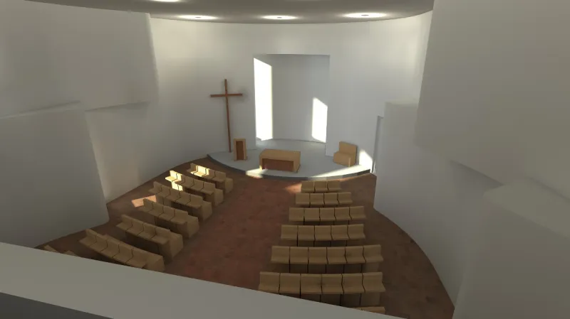 Interiér kaple v Bukovanech