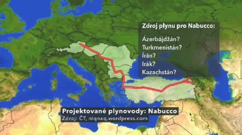 Projektovaný plynovod Nabucco