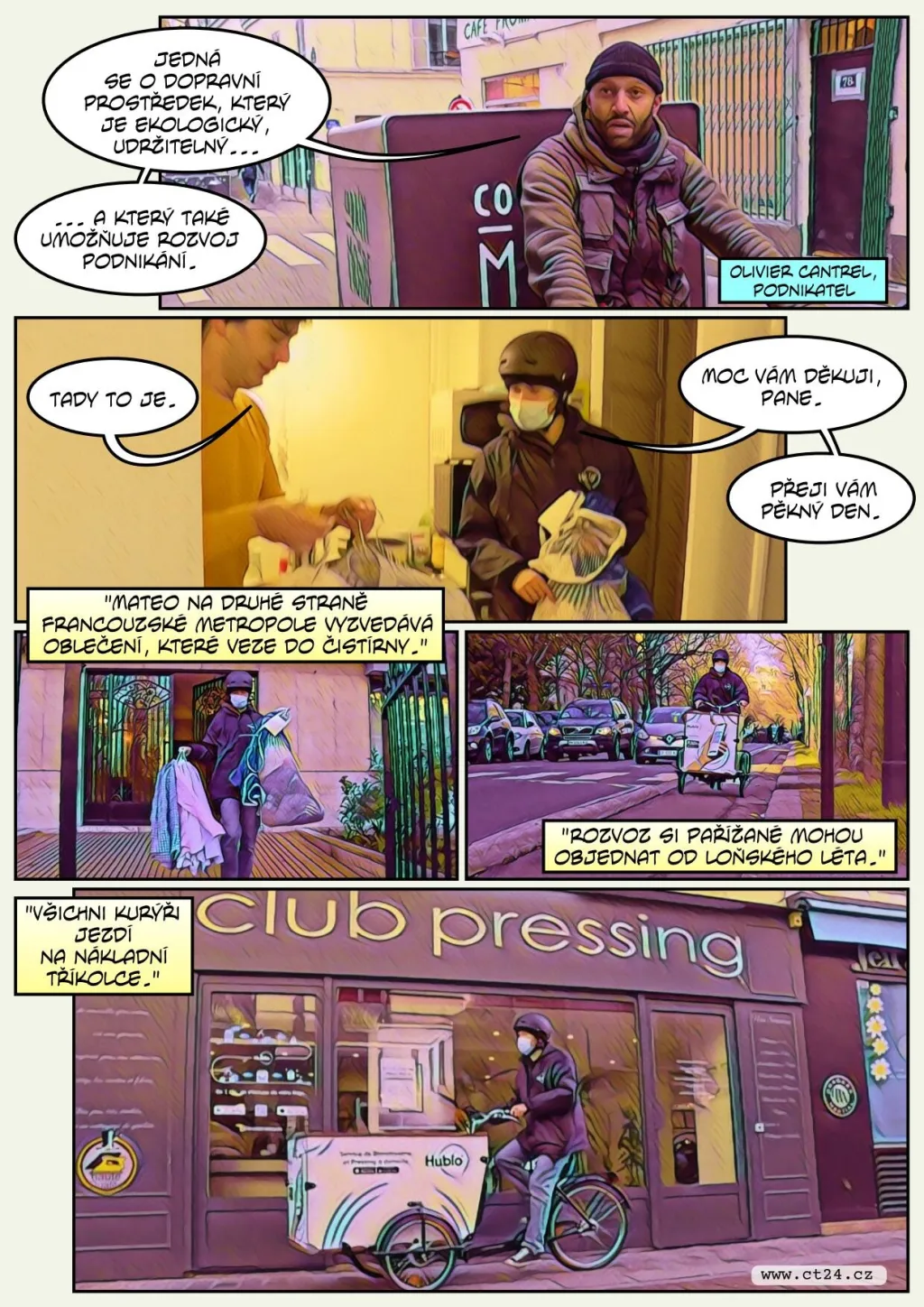 Nákladní kola rozvážejí po Paříži jídlo