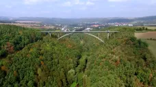 Vizualizace mostu na obchvatu města Plasy na Plzeňsku