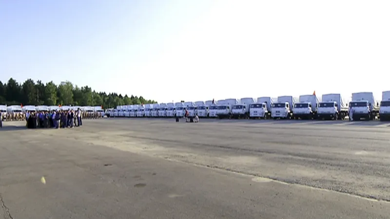 Konvoj poblíž Alabinu (Moskevská oblast)