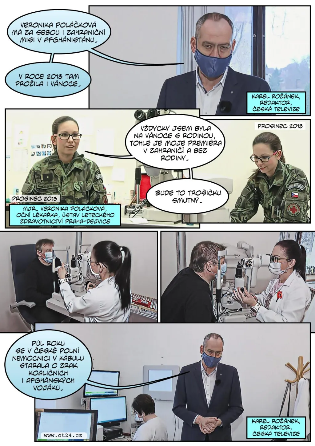 Českým letcům kontroluje zrak žena