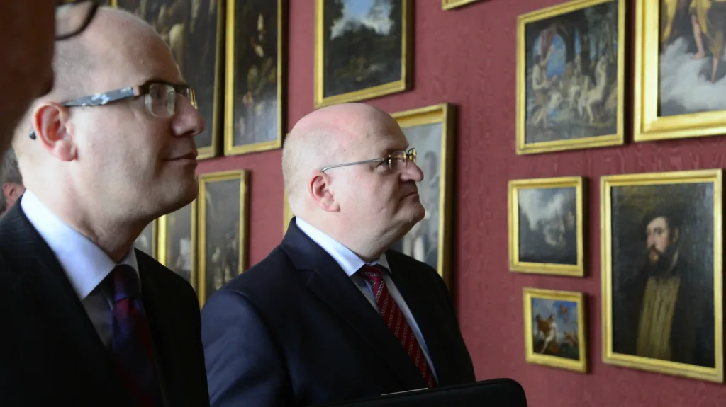 Bohuslav Sobotka navštívil ministra kultury Hermana