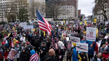Demonstrace proti koronavirovým opatřením v Michiganu