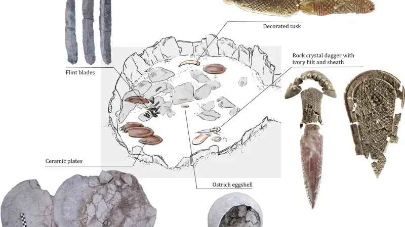 Artefakty nalezené v hrobce Dámy ze slonoviny