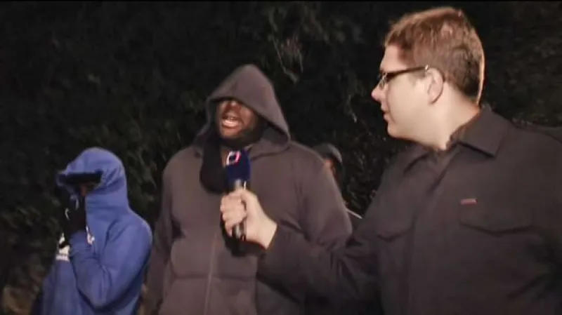 Vstup a reportáž Bohumila Vostala