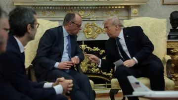 Friedrich Merz na jednání s Donaldem Trumpem