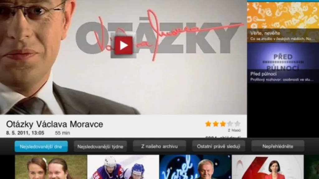 iVysílání v iPadu