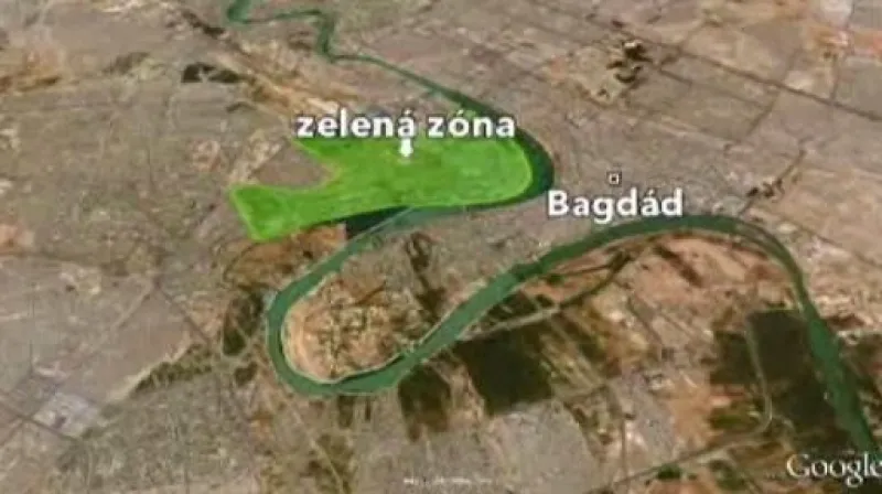 Místo explozí v Bagdádu (25. 10. 2009)