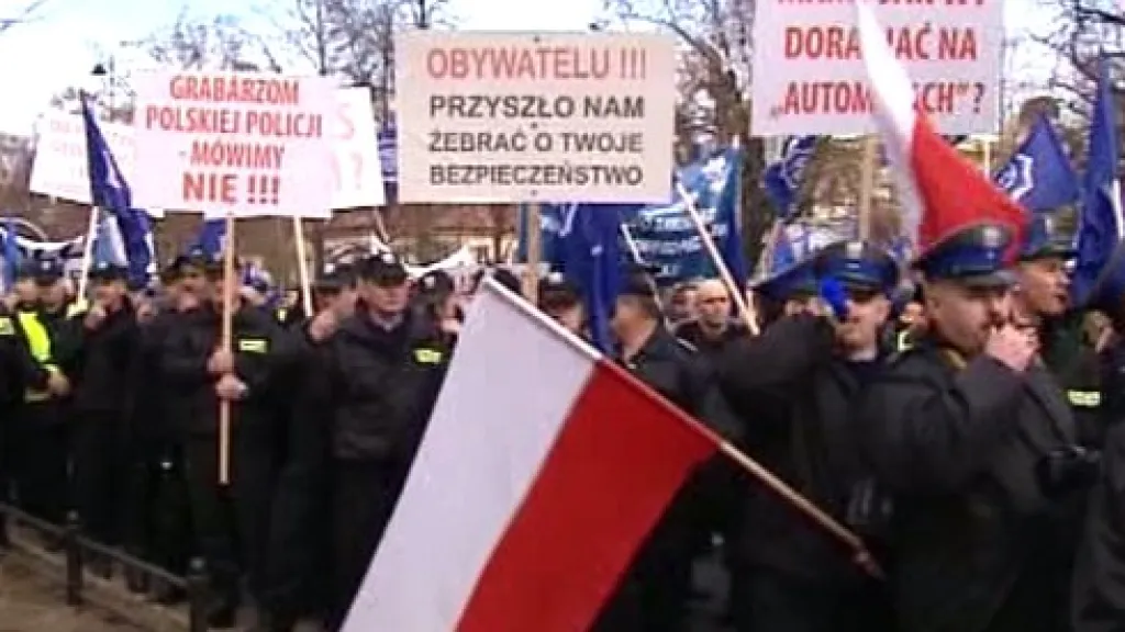 Demonstrace polských loďařů