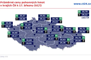 Benzin za týden podražil nejvíce za 10 let, Natural stojí skoro 31 korun