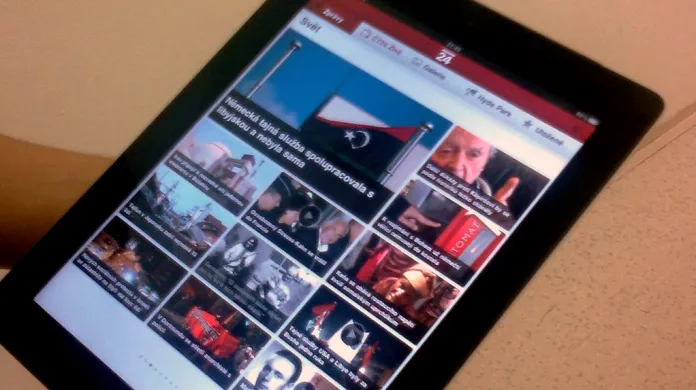 Aplikace ČT24 na iPadu