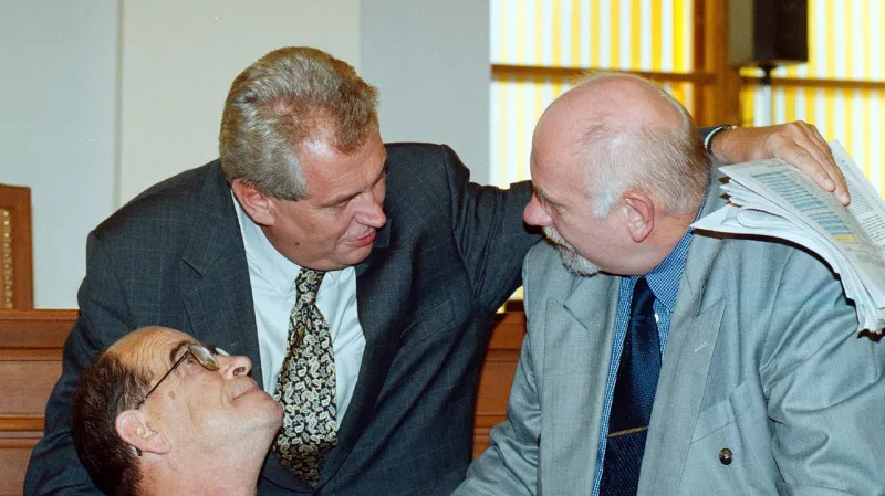 Otakar Motejl, Miloš Zeman a Pavel Rychetský