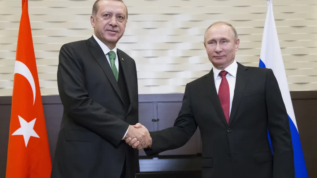 Recep Tayyip Erdogan a Vladimir Putin v Soči