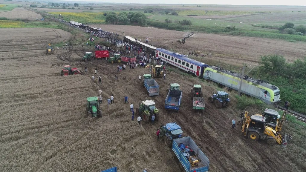 Železniční nehoda na severozápadě Turecka