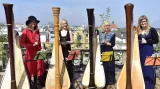 Slavnostní otevření střechy paláce Lucerna pro veřejnost.