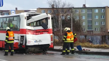 Nehoda autobusu v Brně-Slatině