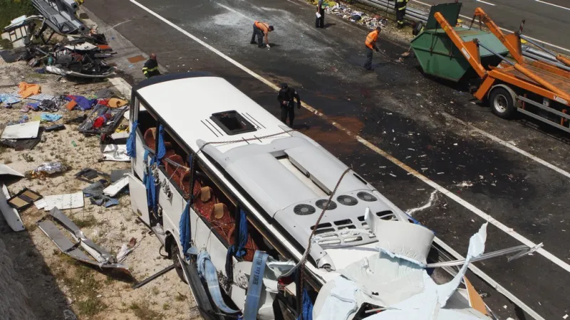 V Chorvatsku havaroval český autobus