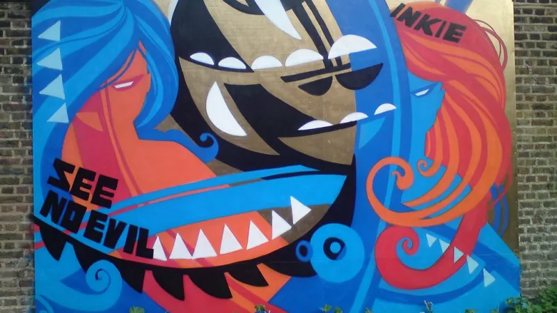 Graffiti v londýnské čtvrti Islington