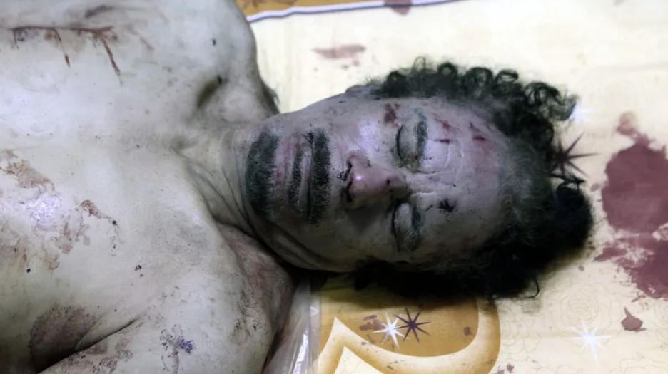 Tělo libyjského diktátora