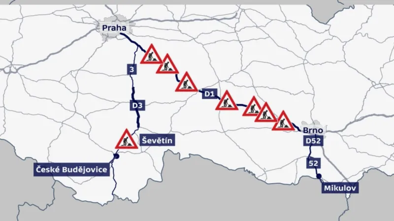 Dopravní komplikace na českých silnicích