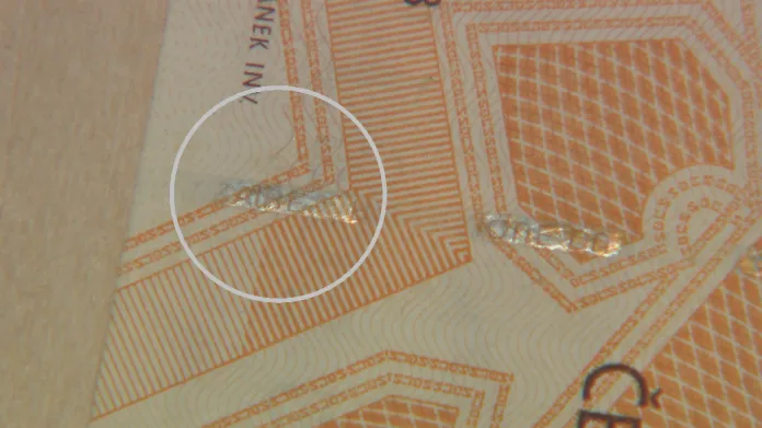 Detail bankovky s proužkem Republique du Zaire