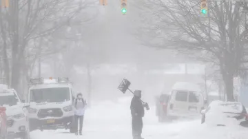 Masivní sněžení ve státě New York