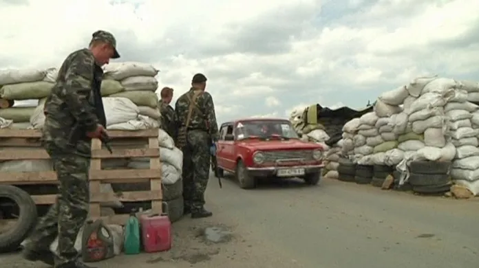 Kontrolní stanoviště ukrajinské armády na východě země
